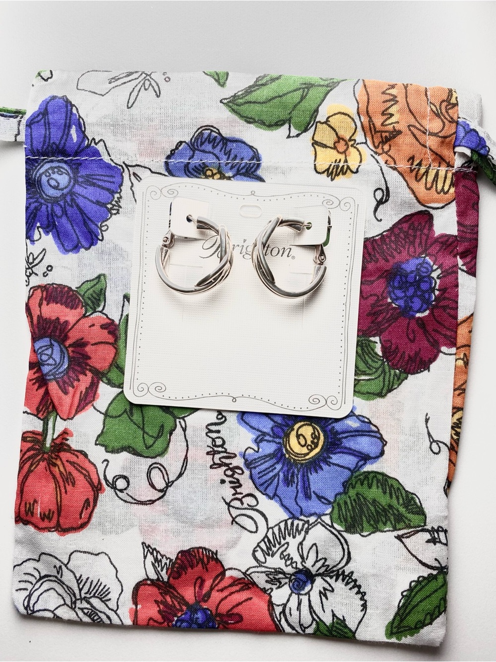 Brighton Interlok Harmony Hoop Earrings STYLE JA8870 New With Tag and Pouch! - Picture 4 of 8